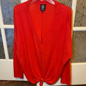 Bobeau Vibrant Red Knit Top